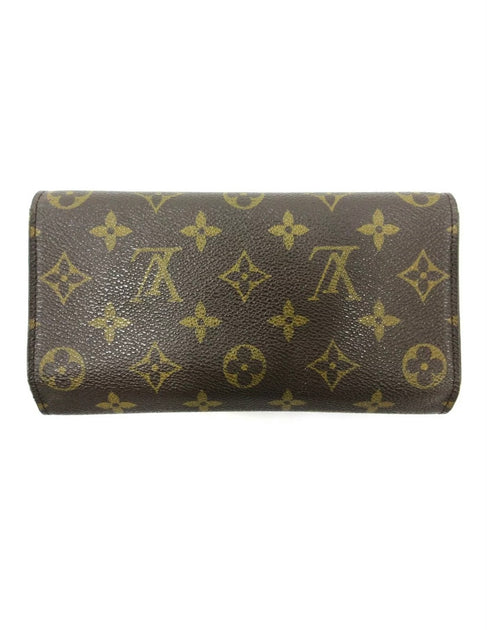 Louis Vuitton Womens Monogram Porte-Tresor Long Envelope Wallet