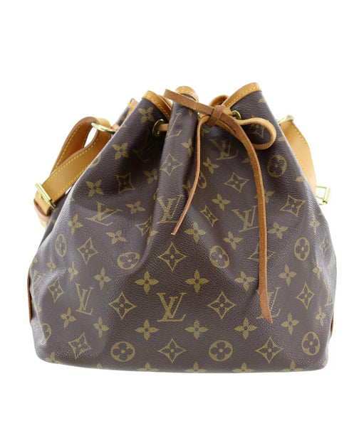 Yellow Louis Vuitton Epi Petit Noe Bucket Bag, Louis Vuitton Explorer  briefcase in grey monogram canvas and black leather