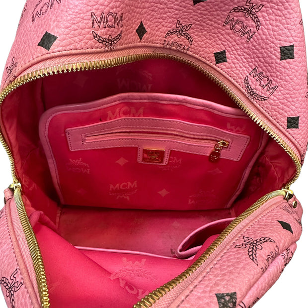 MCM, Bags, Red Medium Mcm Backpack