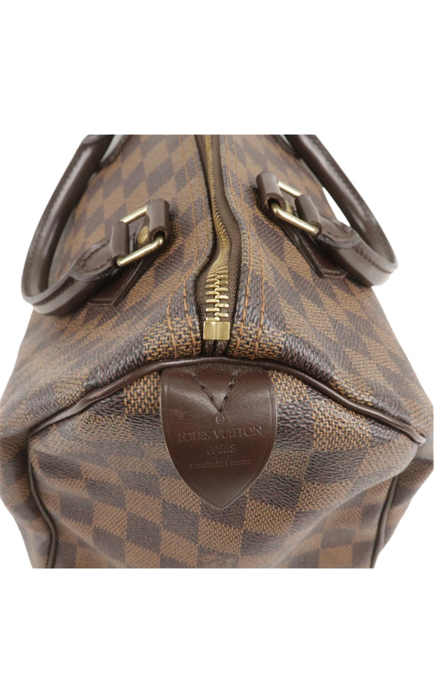Louis Vuitton Damier Ebene Speedy 25 Boston Bag