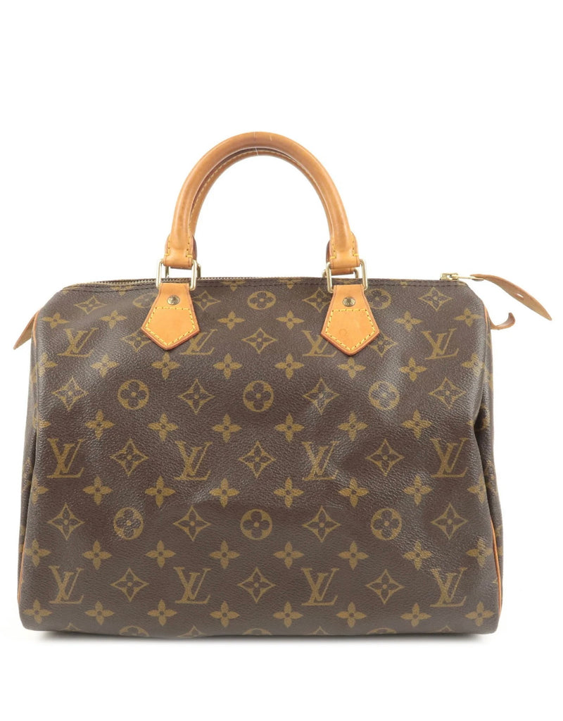 Louis Vuitton Brown Monogram Canvas Speedy 30 Top Handle Bag Louis Vuitton