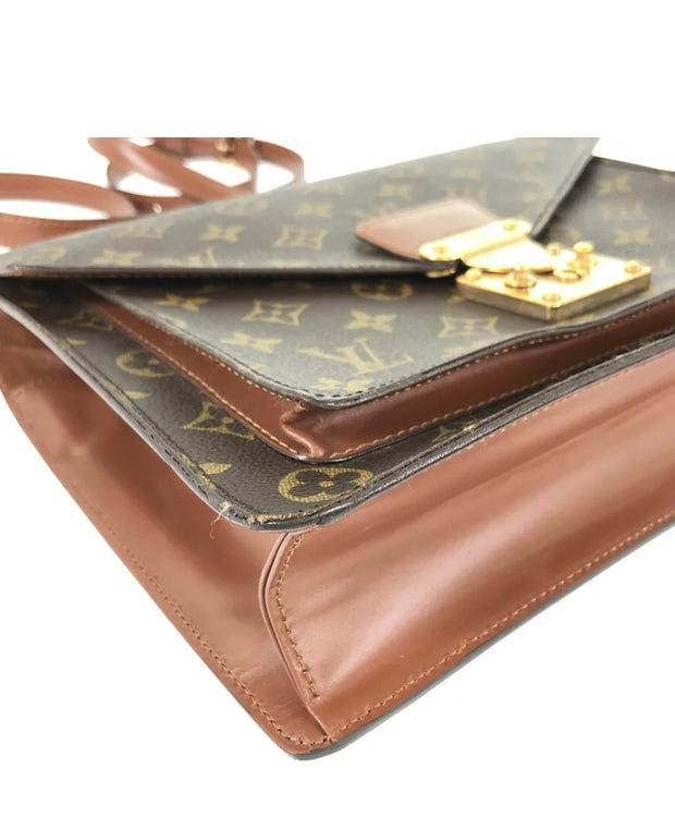 Louis Vuitton vintage monceau two way bag wear throughout and the