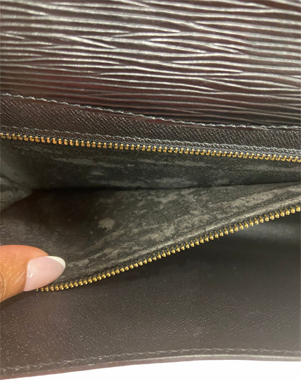 Authentic Louis Vuitton “Louise PM” Pewter Epi Electric Leather  Shoulder/clutch