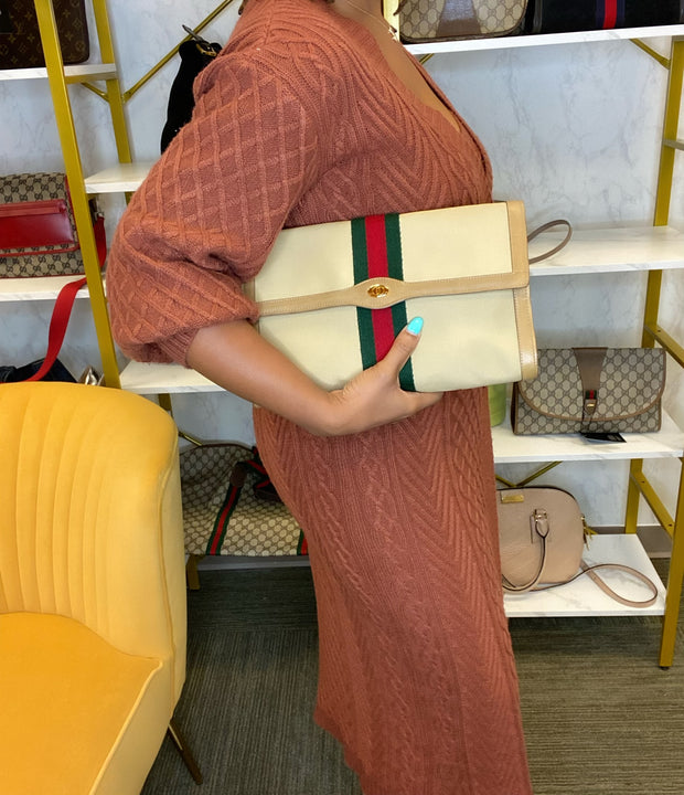 Gucci Sherry Line Clutch - Sheree & Co. Designer Consignment