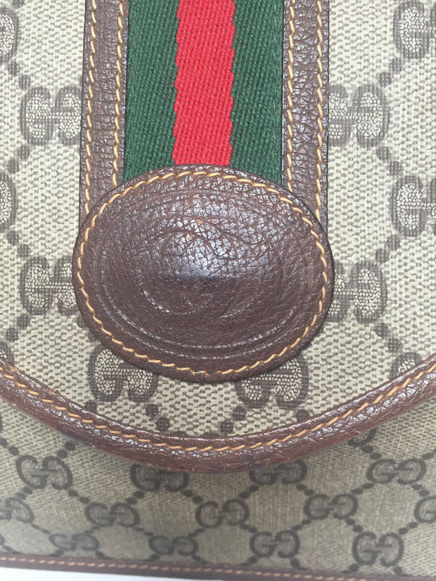 Gucci Vintage Gucci GG Supreme Coated Canvas Clutch Bag 1950s-60s
