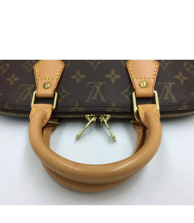 Louis Vuitton Alma GM Beige/Black in Cowhide Leather with Gold