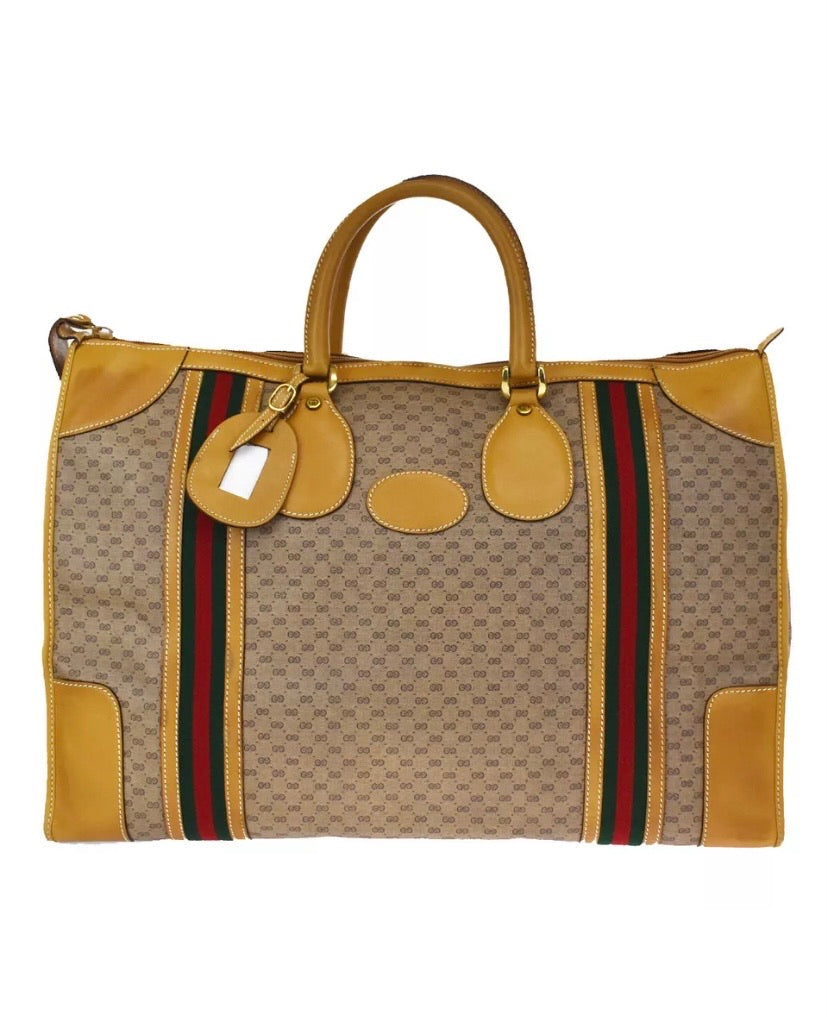 Gucci Beige Monogram GG Garment Bag Suitcase Travel Bag 921gk76 –  Bagriculture