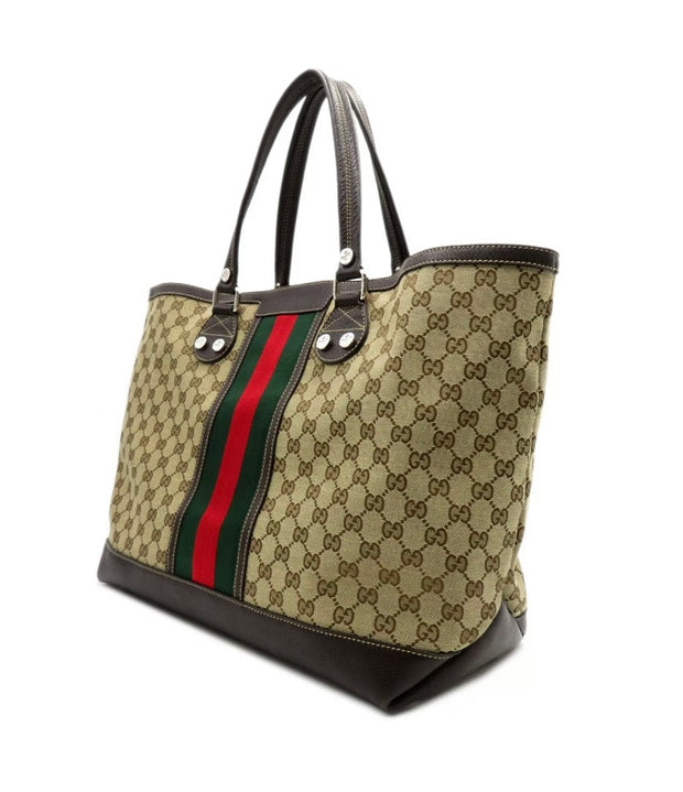 Buy Free Shipping [Used] GUCCI Tote Bag Sherry Line GG Canvas