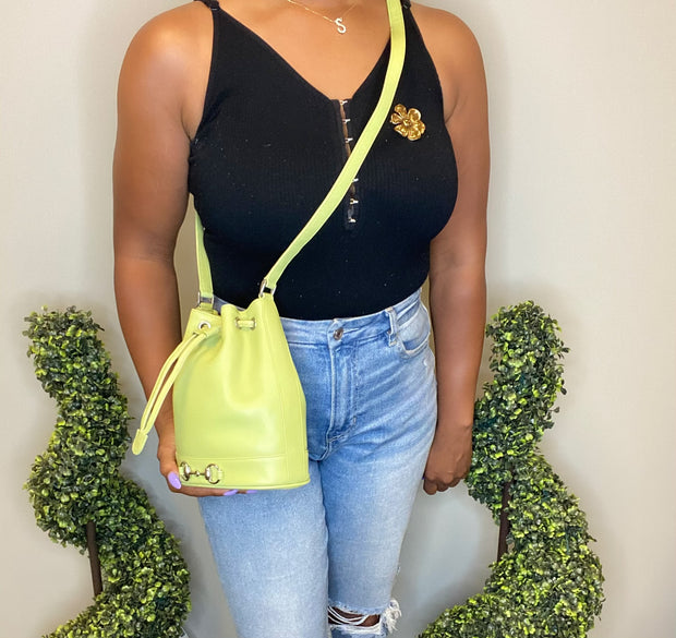Gucci mini Lime Bucket - Sheree & Co. Designer Consignment