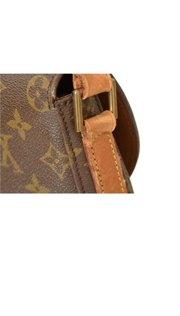 LOUIS VUITTON Chantilly GM Shoulder Bag Monogram Leather Canvas Crossbody