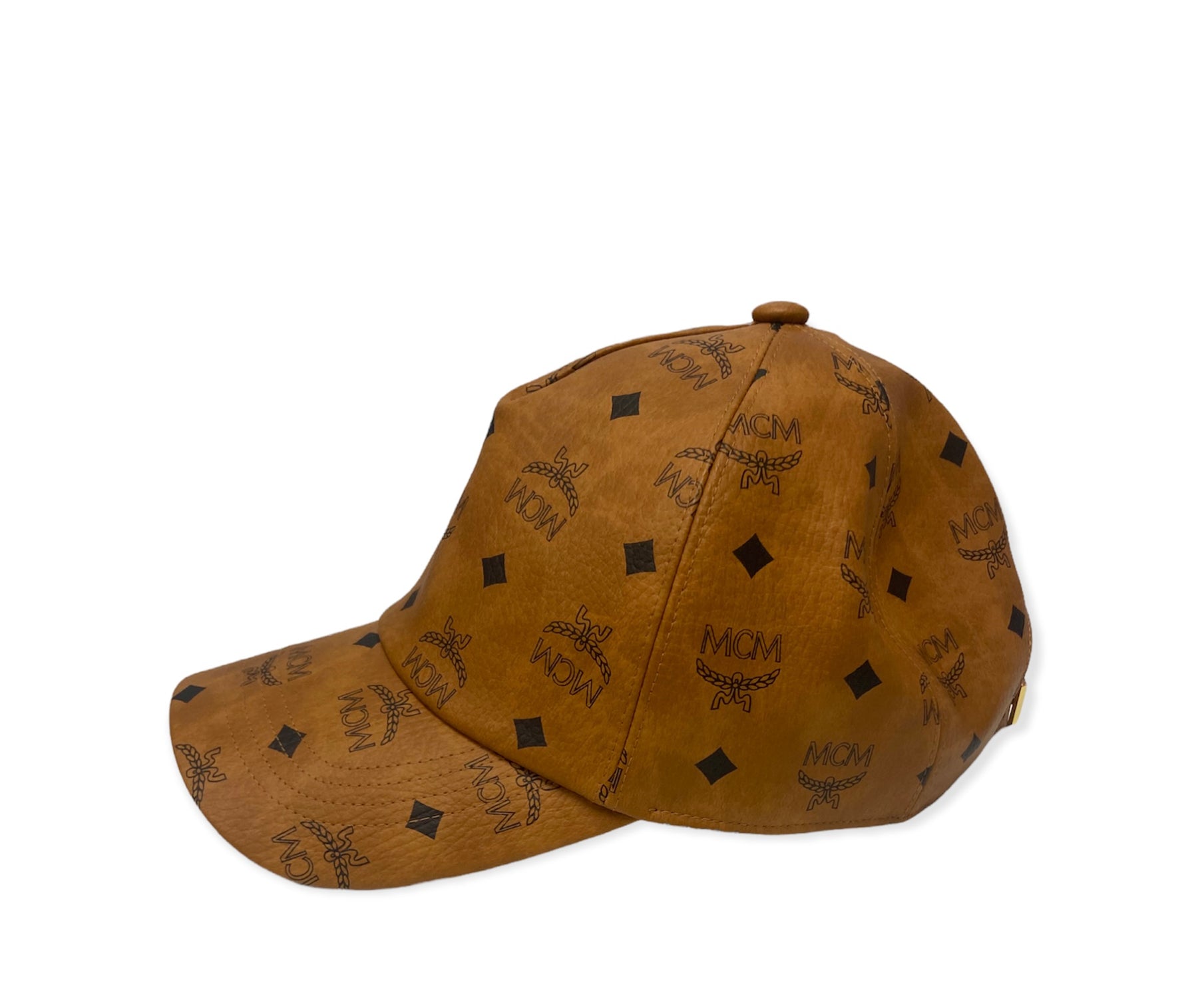 Mcm Mini Visetos Hat Box Bag - Brown