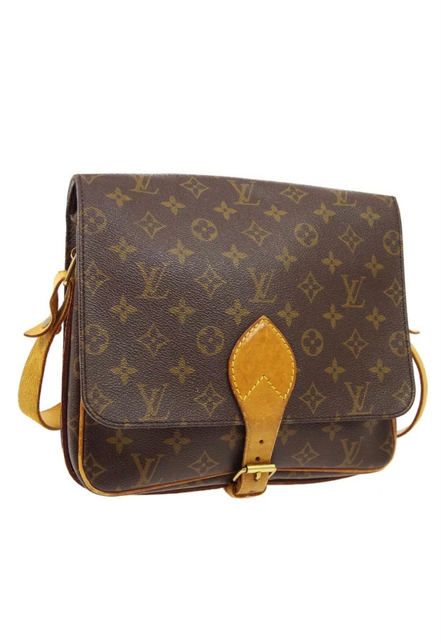 Louis Vuitton Cartouchiere Shoulder Bag GM Brown Canvas for sale