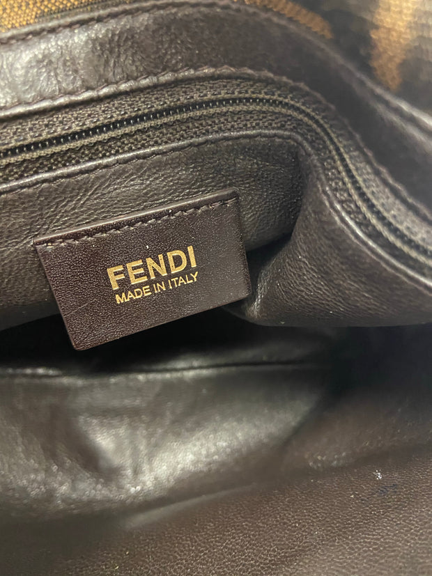 Vintage Fendi Roma Zucca Shoulder Bag from Italy